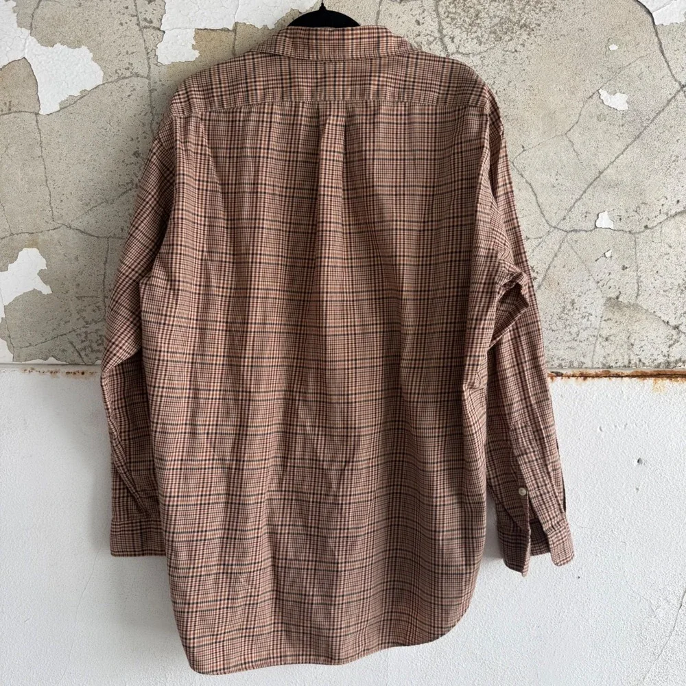 Vtg 90s Ralph Lauren Plaid Button‎ Down Shirt Mens L Blake Heritage Fit Classic